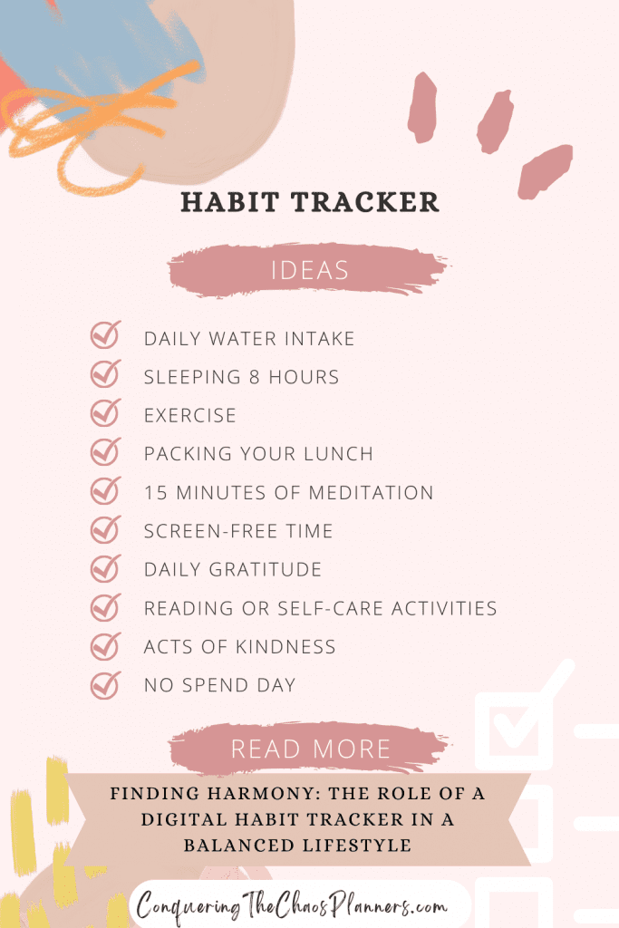 Ideas for your digital habit tracker to achieve your daily goals 