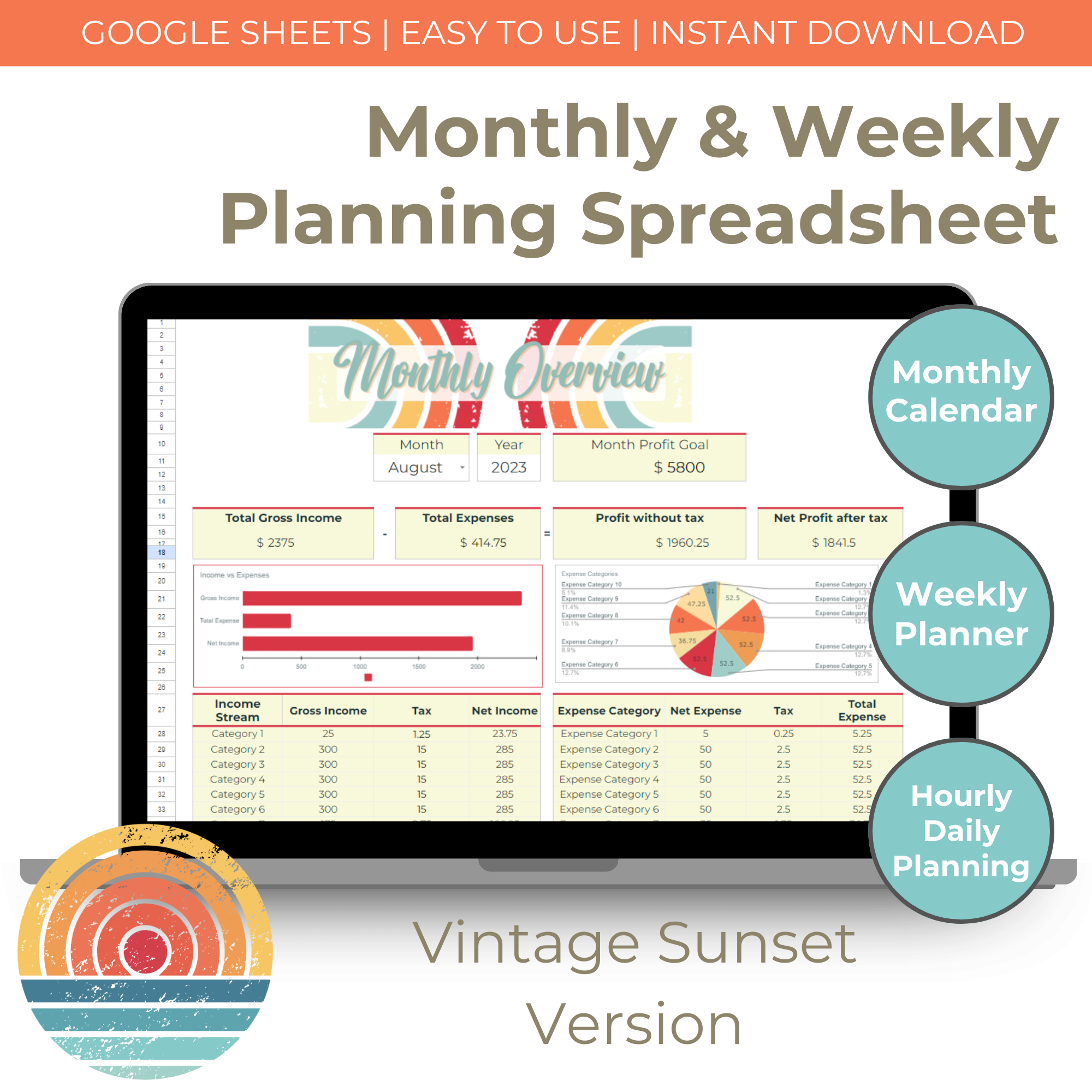 Monthly, Weekly, and Daily Planner Walkthrough