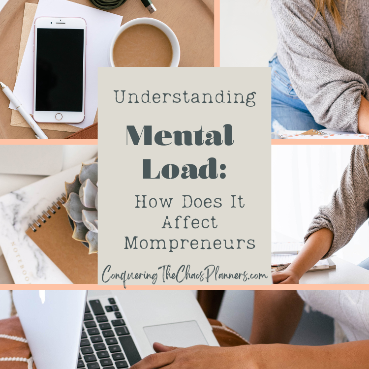 Understanding Mental Load: How Does It Affect Mompreneurs title with 6 imges of women working at computers