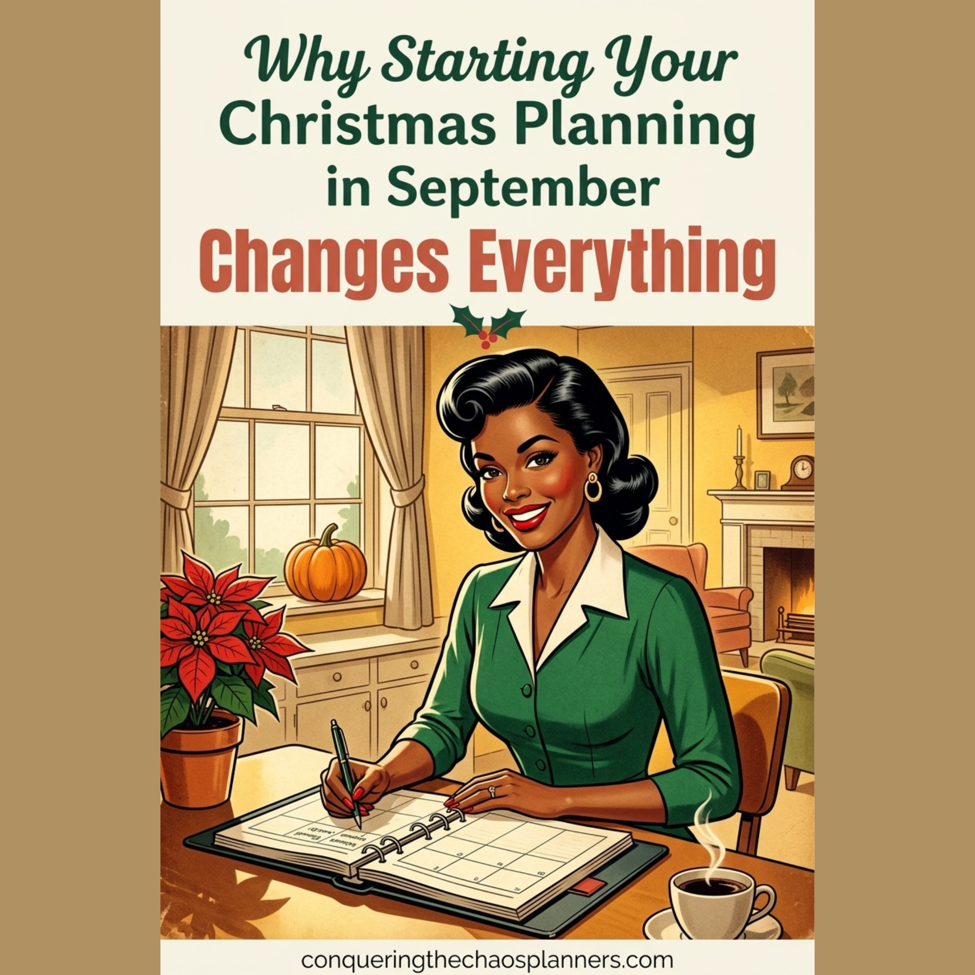 why starting your christmas planning in september changes everything with woman sitting at a table