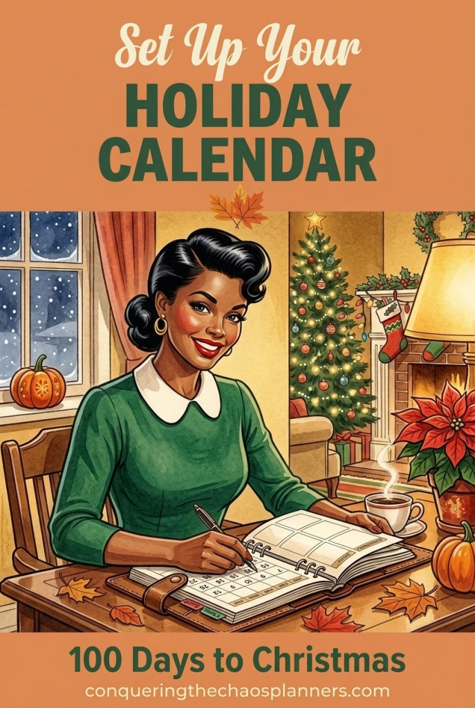 Set up your holiday calendar printable to map out September through December — one place to see every event, deadline, and to-do coming your way all season long.